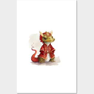 Watercolor Chinese Zodiac Year of the Dragon Posters and Art